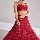 Red Leaf Lehenga