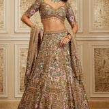Yasira Gold Lehenga Set