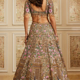 Yasira Gold Lehenga Set