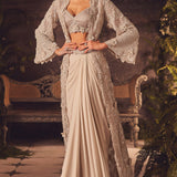 Demure Draped Skirt Set