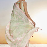 FLORIANA SAREE SET - SAGE