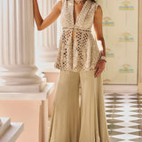 Mint Green Cut Work Sharara Set