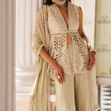 Mint Green Cut Work Sharara Set