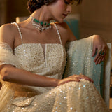 Ivory Pearl Sharara Set