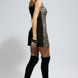 Silver Sequins Mini Dress
