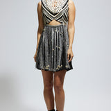 Black Fringe Mini Dress
