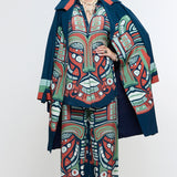 Midnight Mask Trench Coat Set