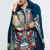 Midnight Mask Trench Coat Set