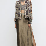 Amer Jacket & Slit Skirt Skirt