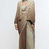 Manhoor Cape Saree Set