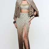 Nazneed Cape Jacket & Skirt