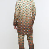Ivory Brown Ombre Kurta Set