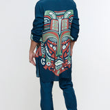 Midnight Blue Mask Kurta
