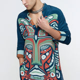 Midnight Blue Mask Kurta
