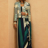 Afreen Cape Jacket & Skirt Set