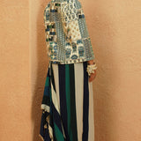 Afreen Cape Jacket & Skirt Set