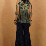 Nadira Cold Shoulder Jacket Set