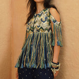 Nadira Cold Shoulder Jacket Set