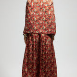 SVA Couture Orange Jaal Cape Set