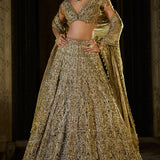 Antique Emerald Lehenga Set