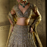 Antique Emerald Lehenga Set