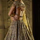 Antique Emerald Lehenga Set