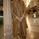Antique Gold Sherwani Set