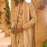 Champagne Sherwani Set