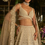 Champagne Pearl Lehenga Set