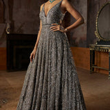 Charcoal Sequin Gown