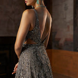 Charcoal Sequin Gown