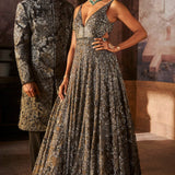 Charcoal Sequin Gown
