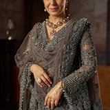 Charcoal Jacket Lehenga Set