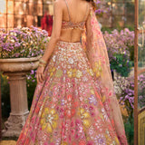 Coffee Floral Lehenga Set