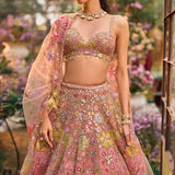 Coffee Floral Lehenga Set