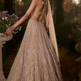 Coffee Sequin Lehenga Set