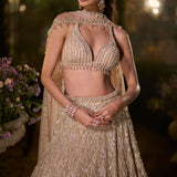 Coffee Sequin Lehenga Set