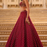 Dark Red Lehenga Set