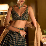 Emerald Zardosi Lehenga