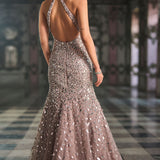 Fit & Flare Mirror Work Gown