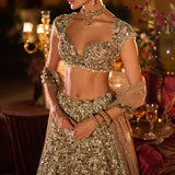 Antique Gold Lehenga Set