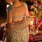 Antique Gold Lehenga Set