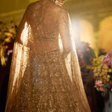 Gold Sequin Lehenga Set