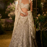 Ice Grey Pearl Lehenga Set