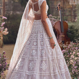 Ice Grey Dori Lehenga Set