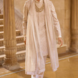Ivory Abstract Sherwani Set