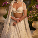 Ivory Floral Lehenga Set