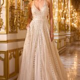 Ivory Mirror Work Gown