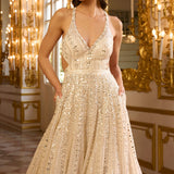 Ivory Mirror Work Gown