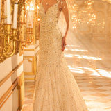 Ivory Pearl Trail Gown